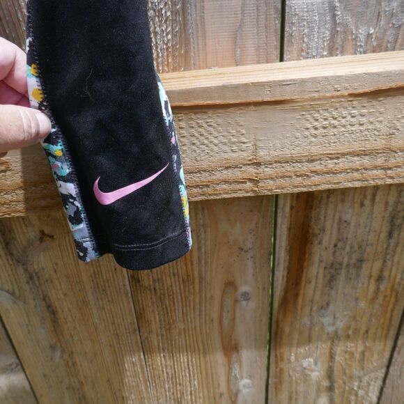 Nike Dri-Fit Training Leggings Girl's Size Medium Color Spatter Running - Picture 6 of 8